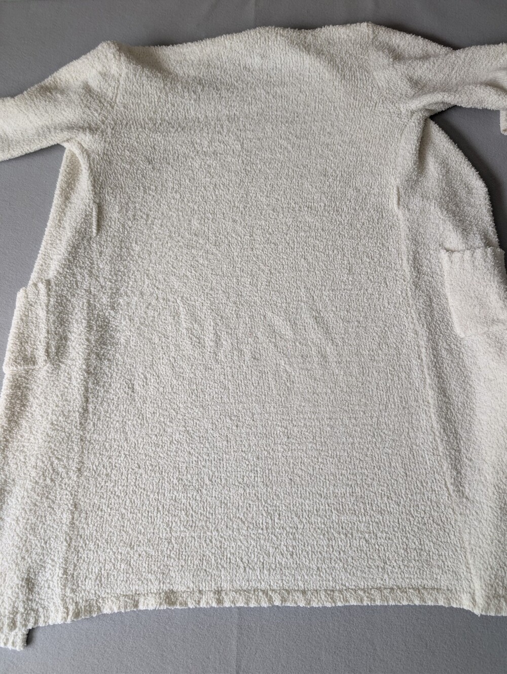 Skims Cozy Knit Open Cardigan Robe L/XL Cream White Loungewear Women's Layering - Picture 7 of 14